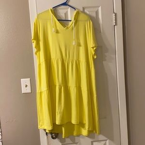 Bright summer dress with hood